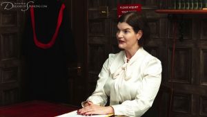 The judge pronounces her sentence