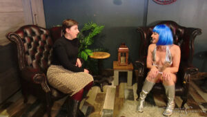 Blake and the Space Cadet talk whilst sitting together