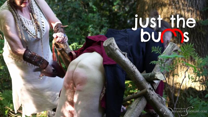 Jamie is punished by his Queen and receives the belt on his bare bottom