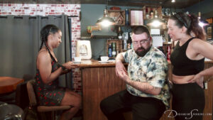 Chris is scolded by the Bar Manager after harassing Denali