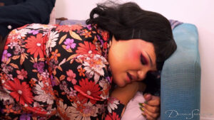Victoria gasps as she receives her OTK spanking