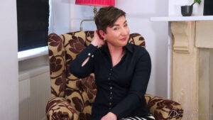 Blake is excited knowing her punishment from the inspector will happen now following their self spanking